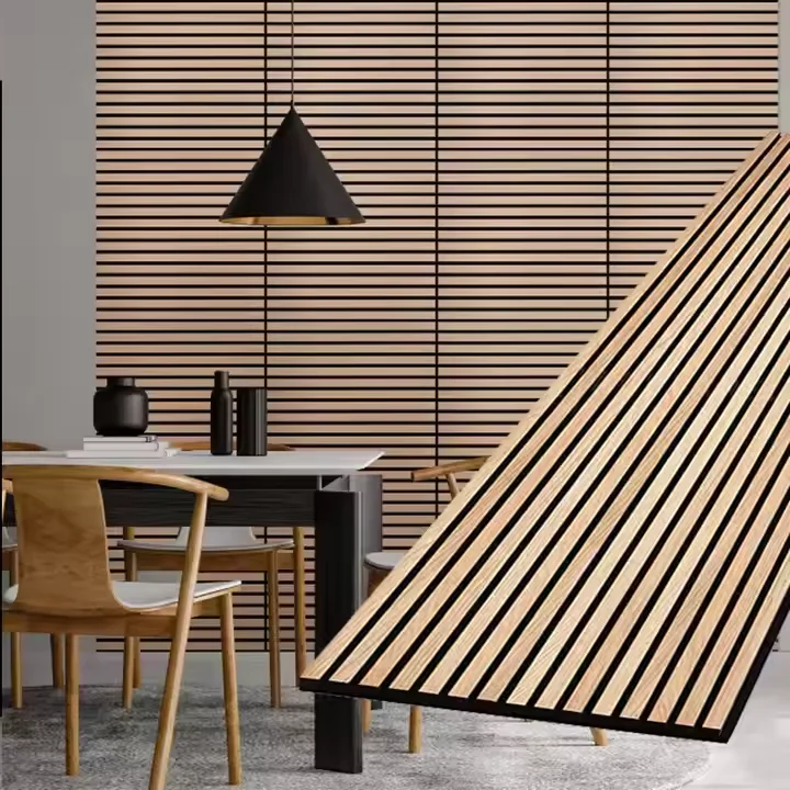 ECOUPP Acoustic Wooden Wall Panels Custom Size Wood Slat Acoustic Wall Panels