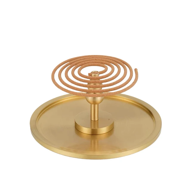 CNC turning customized pure copper incense stick tray small gourd nine-hole home incense stand machining parts