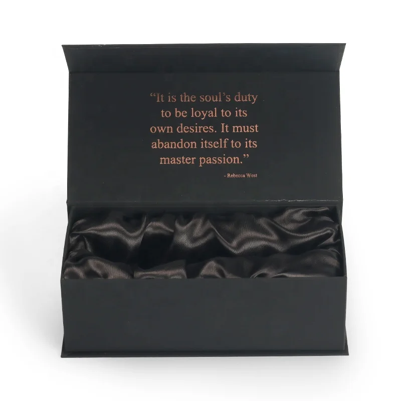 High-end luxury logo printed o ne-piece lining satin women custom underwear packaging box
