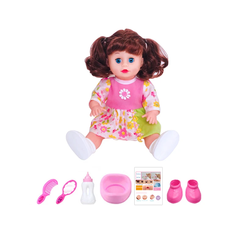 14 inch life size silicone dolls for girls lovely with music for sale