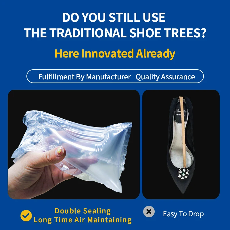 2023 Hot Sales Adjustable Plastic Shoe Trees Airbag Light Weight  Air Filler Holder For Shoe New Designer Shoe Inflate