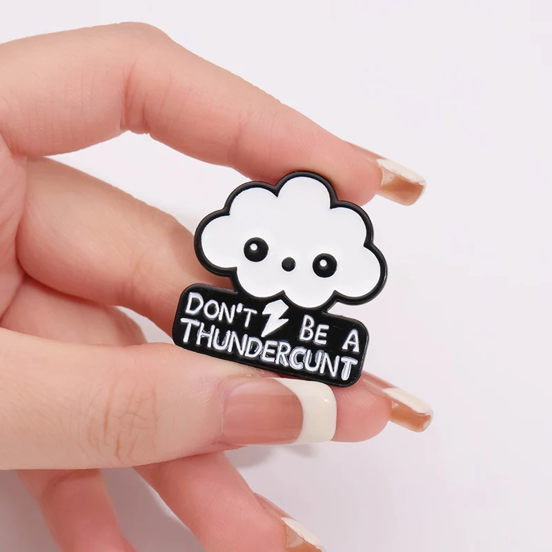Cute Weather Lightning Cloud Enamel Pins Cartoon Animal Dinosaur Bee Lapel Badge Metal Brooches Jewelry Pin for Backpack Clothes