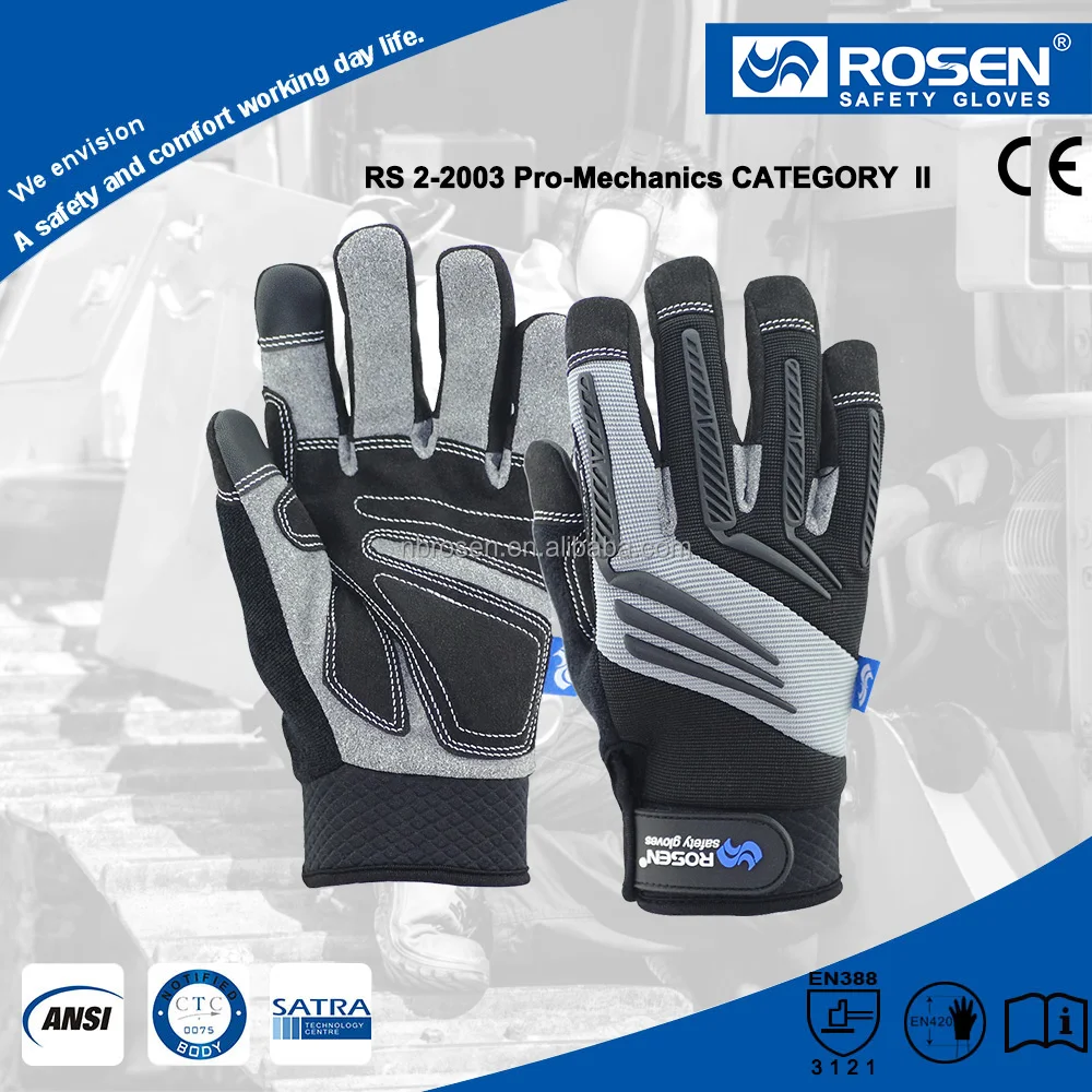Custom Logo Clute Cut Dexterity Soft Microfiber SBR Padding Palm PU Leather Assembly Work Safety Light Mechanical Industry Glove