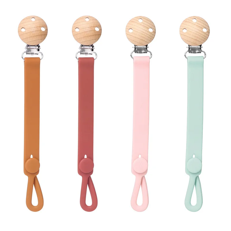 Bpa Free Food Grade Safety Silicone Strap Pacifier Clip,Chewable Baby  Teething Pacifier Clip Kids Pacifier Holder With Chain