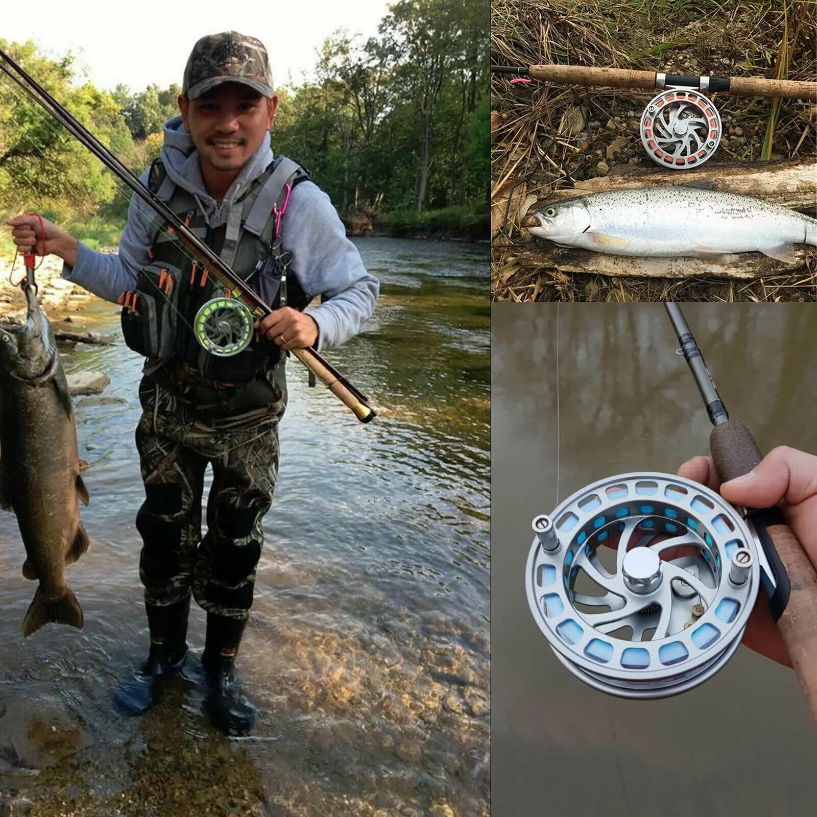 Machine cut CNC center pin floating fly fishing reel