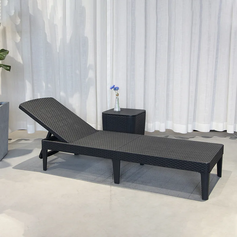 Uland Beach Hotel Swimming Pool Lounge Chair Durable PP Plastic Sun Lounger