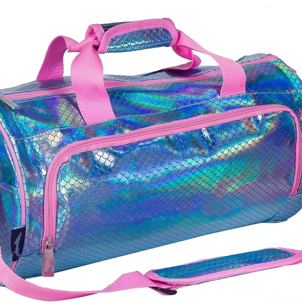 Dance Bag Blue Traveling ballet cheerleading gymnastics  pool activities  polyester fabric comfortable over-the-shoulder