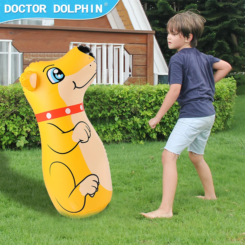 Hot Sale PVC Custom Cartoon Animal Inflatable Tumbler Punching Bag Bop Bag Toys For Kids Boxing Bag Stand