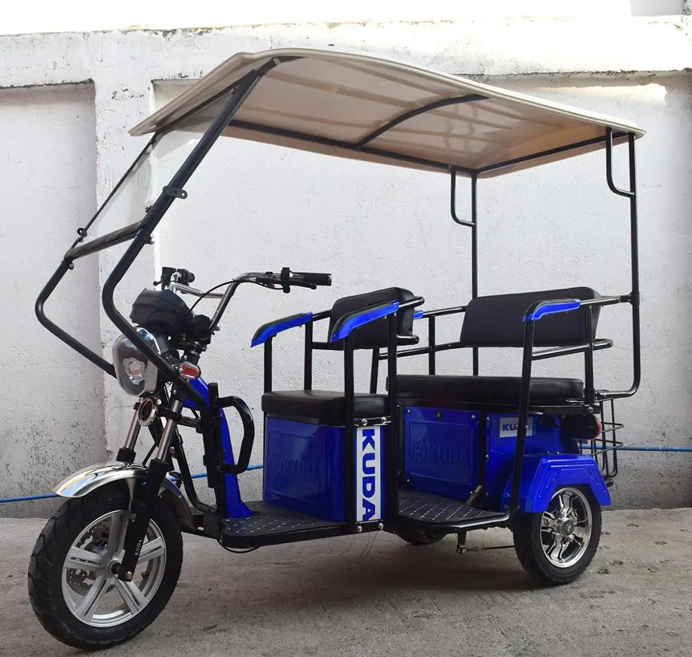 
fat tire electric passenger tricycles for adults with roof 