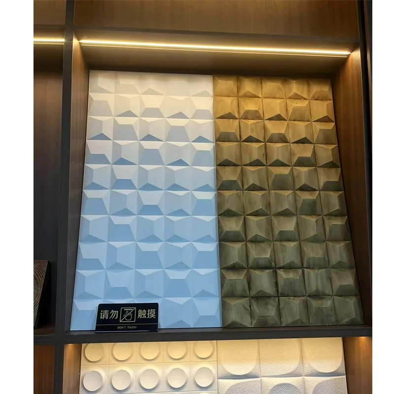 Waterproof PU Pyramid Component Polyurethane Wall Brick Stone Panel Flat Block Faux Big slab stone panel