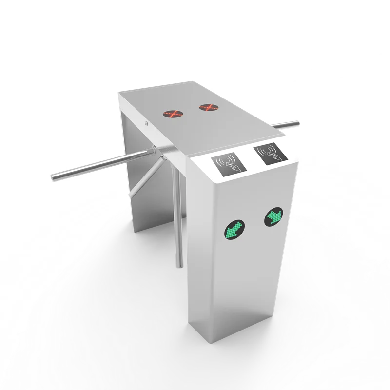 Double Mechanism Waist Height Pedestrian Barrier Drop Arm Full-Automatic Tripod Turnstile Gate