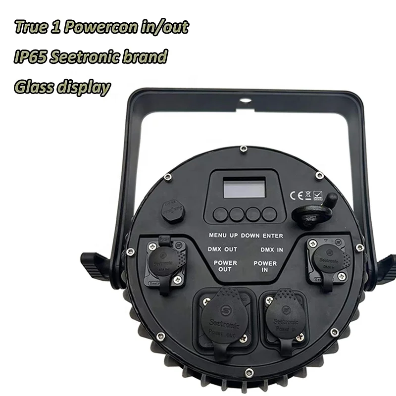 Intelligent disco light with Smart OLED Display 9x12w 6in1 waterproof battery wireless dmx slim led par lights for events