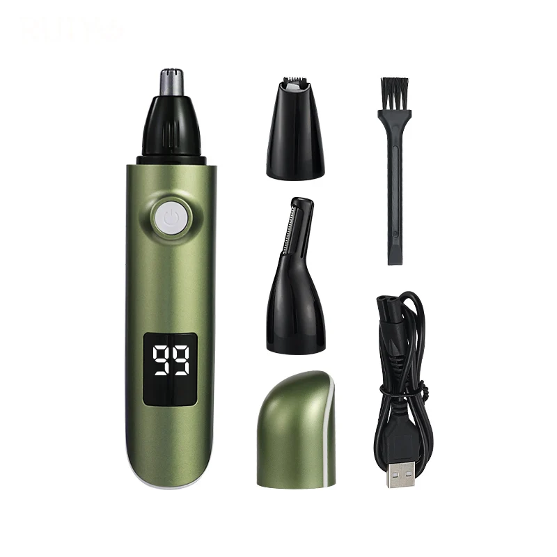 Guaranteed Quality Unique Private Label Waterproof LED Display 3 in 1 Nose Trimmer Set Electric
