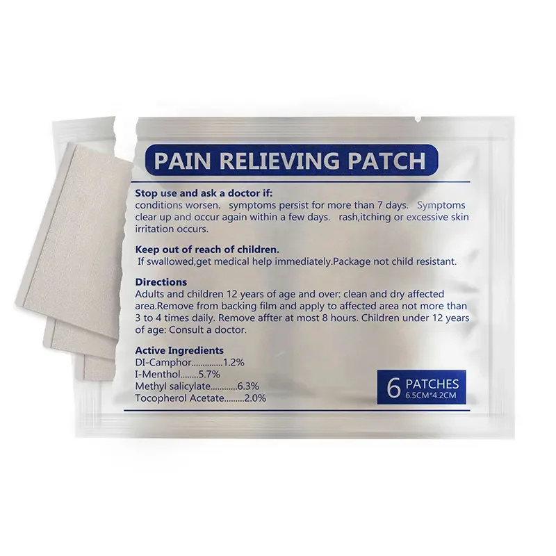 Comfortable And lightweight natural Plant Extract plaster Menthol Muscle Joint Pain Relief Patch