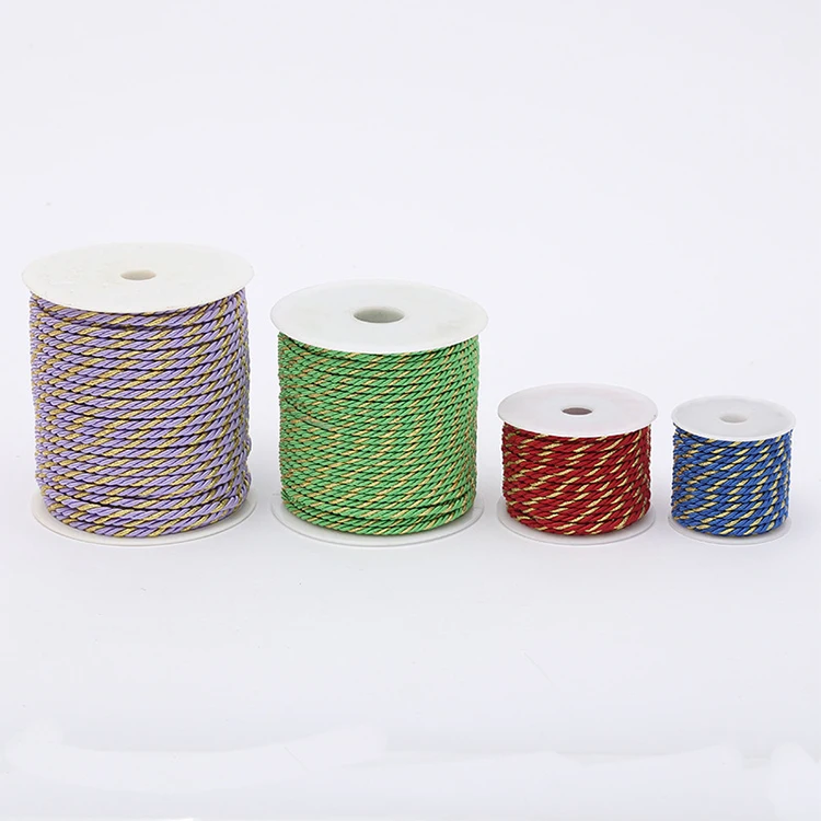 Wholesale polyester 3mm 5mm 6mm 8MM 10MM Round 3 strands Twisted Rope for Packaging Rope