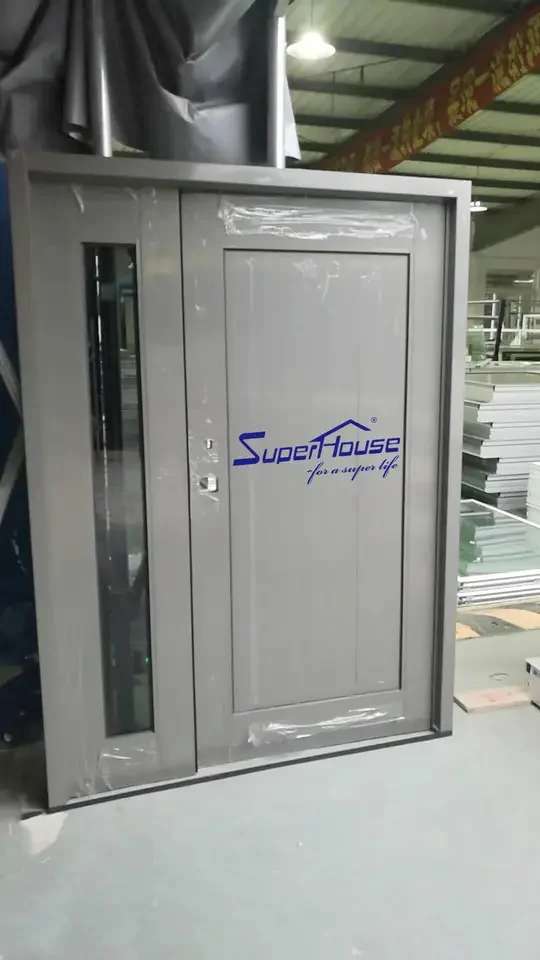 Design Aluminium Casement Door Size Modern China Top Factory Directly Sell High Quality Front Door Customized Glass Aluminum