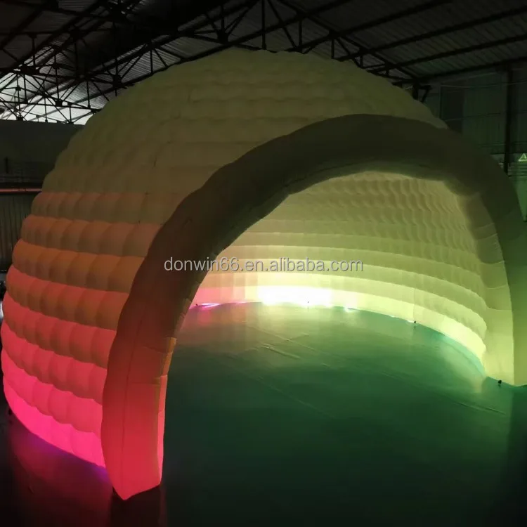 OEM Black Inflatable Commercial Rental Waterproof tent Portable LED Light Nightclub Blow Up Cube House Party Tents for Events