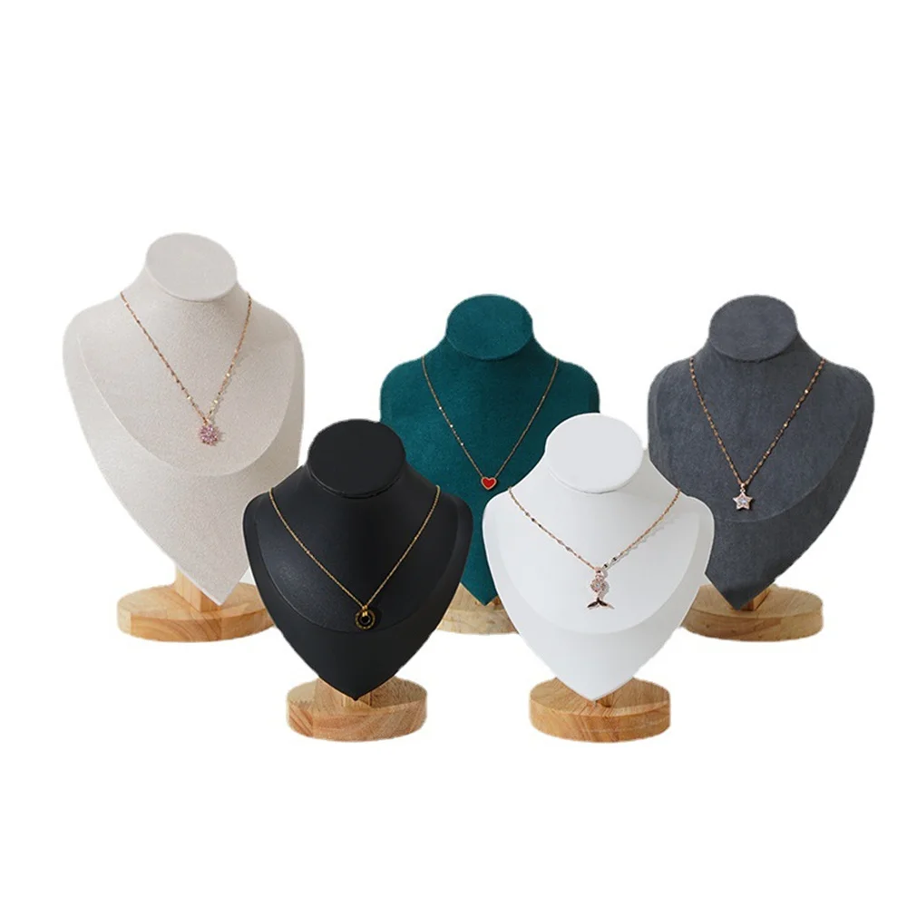 Mannequin Jewelry Pendant Display Stand Holder Velvet Necklace Display Stands for Jewelry Necklace Display