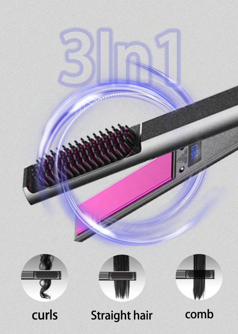 fast hot comb professional portable hair curlers rollers flat iron best straighteners 3 in 1