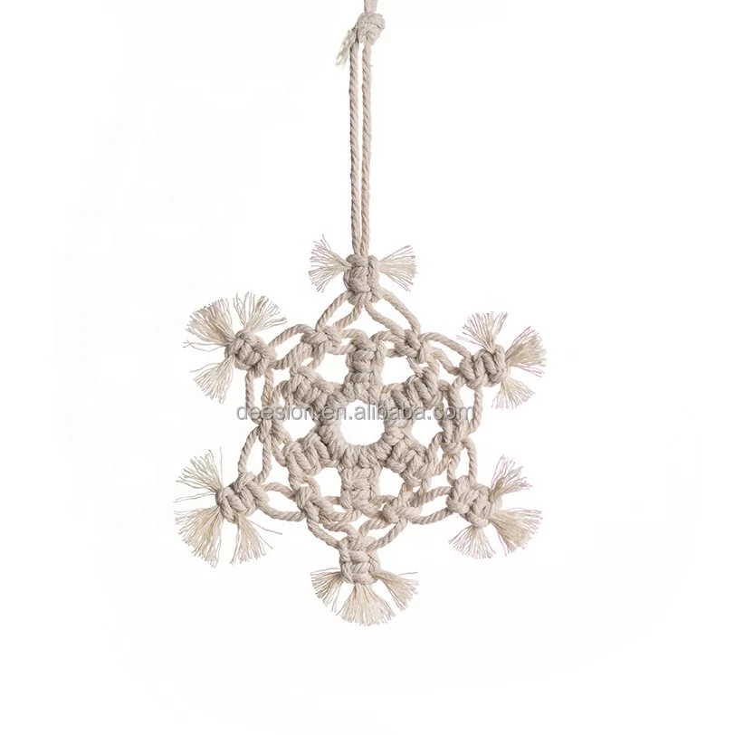 HANDMADE  MACRAME SNOWFLAKE FOR CHRISTMAS