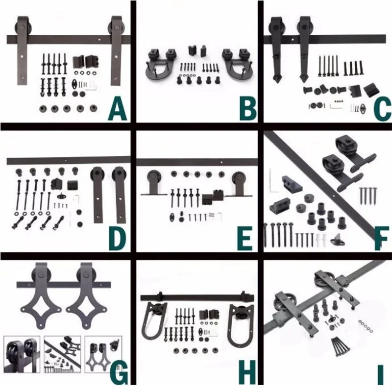 Barn Door Lifting Rail Complete Set Of Detachable Wooden Door Hardware For Household Sliding Door Track Sliding Rail