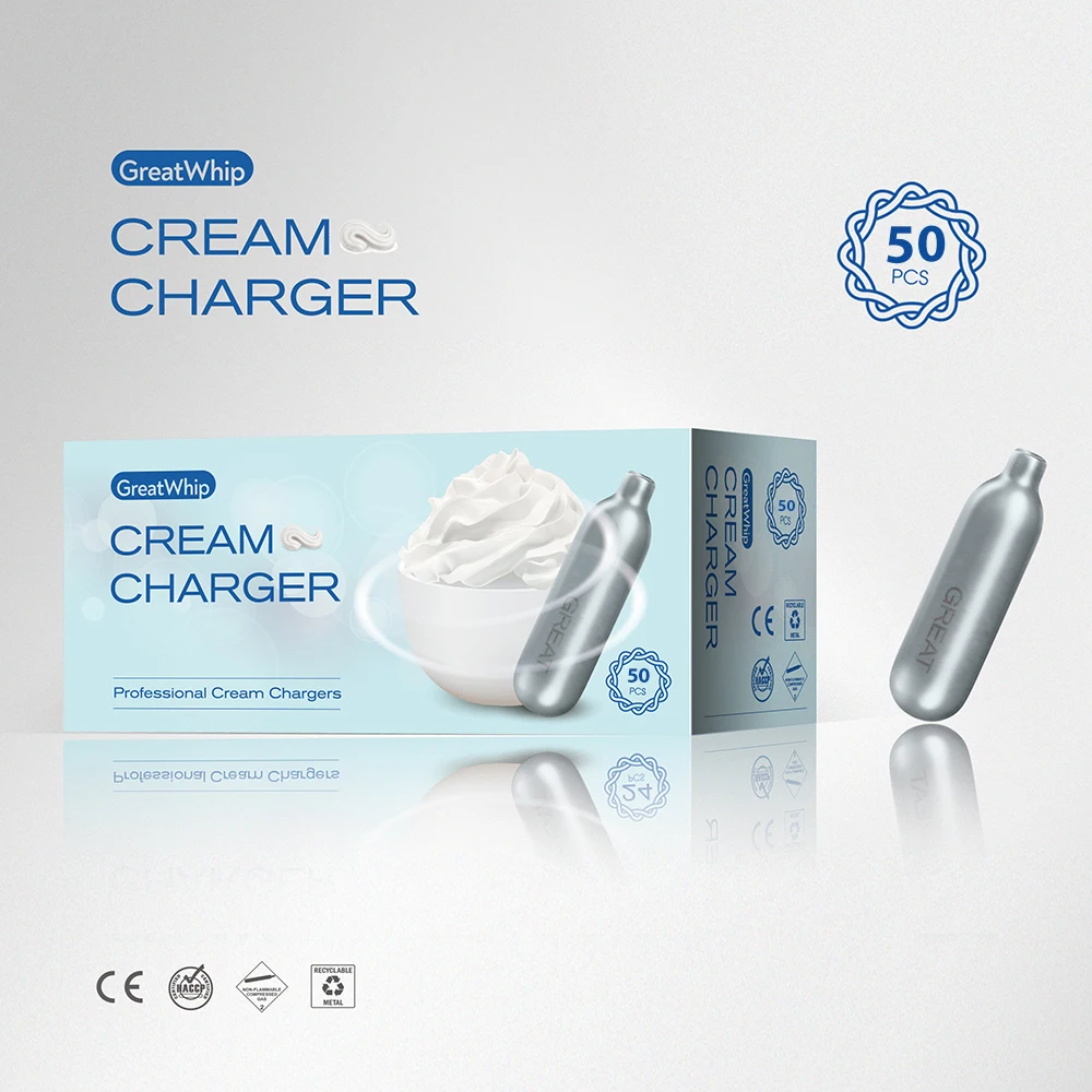 Greatwhip 50 Pcs/Pack Greatwhip 8G Dessert Tools Whipped Cream Charger