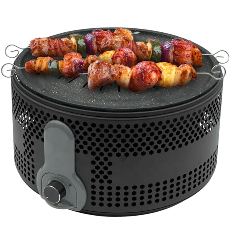Customizable Folding Barbecue Grill Charcoal Wheel Bowl Mini Korean Invention Smokeless Barbecue