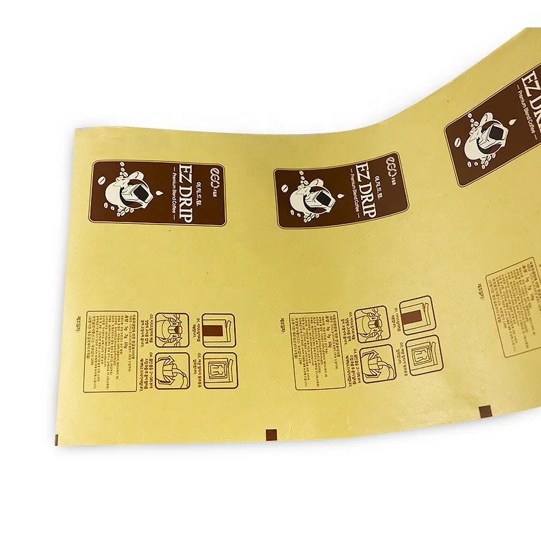 Sealing Packaging Food Grade Plastic Rolls Transparent Stock Snack Packing Pouch Sachet Bag Film Roll