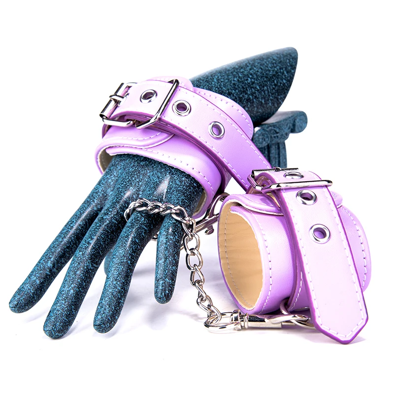 PU Leather Hand Cuffs Wrist Bondage Fetish Cuff BDSM Handcuff Sex Toys For Couple handcuffs sex toys for couples