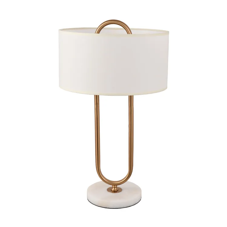 New luxury simple custom design E27 table lamp Holder Marble Table Light With Switch Socket