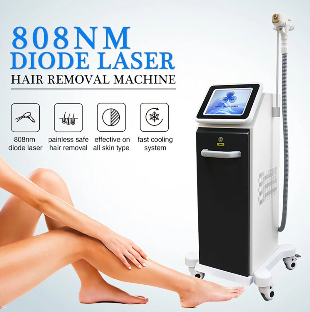 2022 High Power1200W 755 808 1064 nm Professional Depilation Device Alexandrite Diode Ice Laser Hair Removal Machine Price