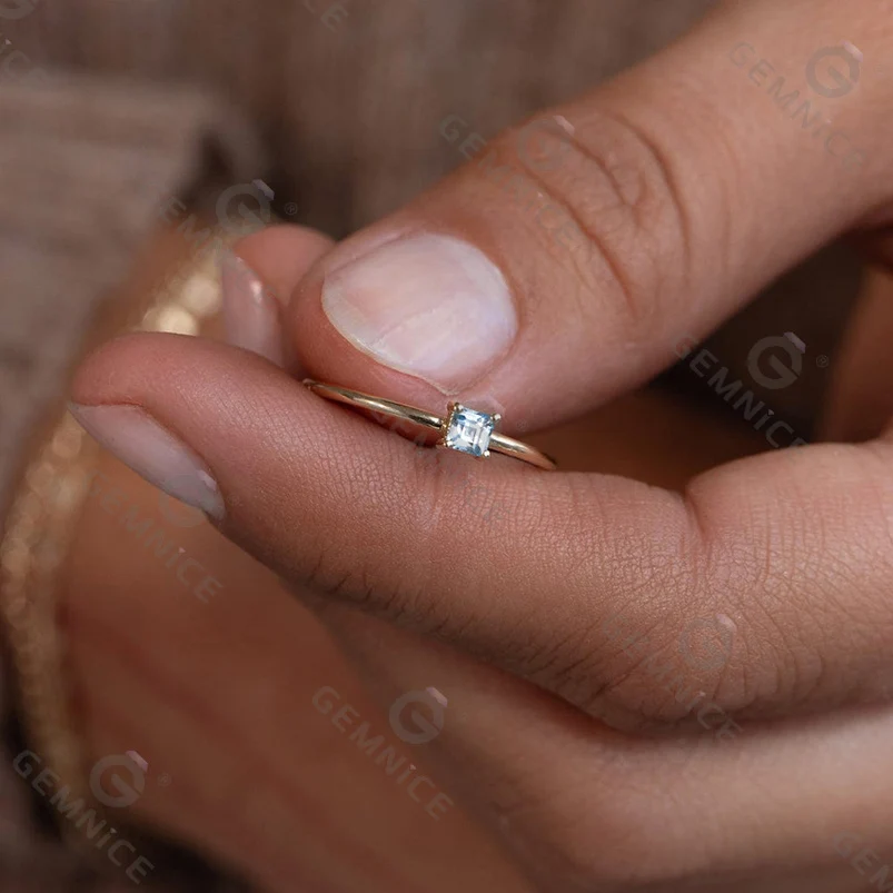 Gemnel custom eternity jewelry 925 sterling silver 18k gold minimalist wholesale price birthstone ring