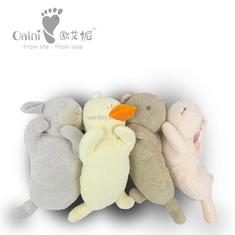 OAINI 2021 OEM ODM Custom Design Stuffed Animal Pillow Soft Cotton Plush Duck Toys Wholesale Plush Duck Cushion Toy