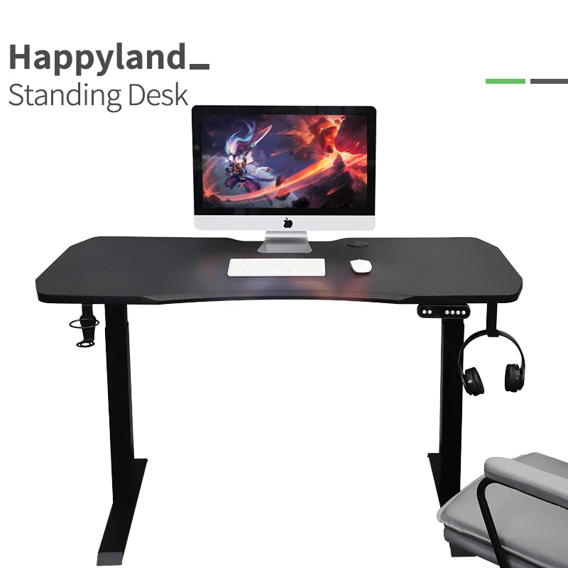 SBF2 E-Sport Adjustable Height Game Table Metal Desk Frame Electric Height Adjustable Computer Standing Desk Table for Home