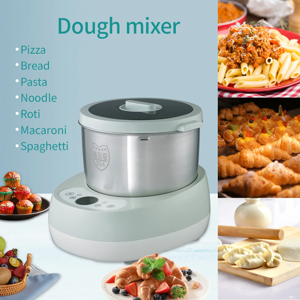 Stainless Steel 5 Liters Dough Maker Automatic Bread Dough Maker Mixer Household Dough Mixer