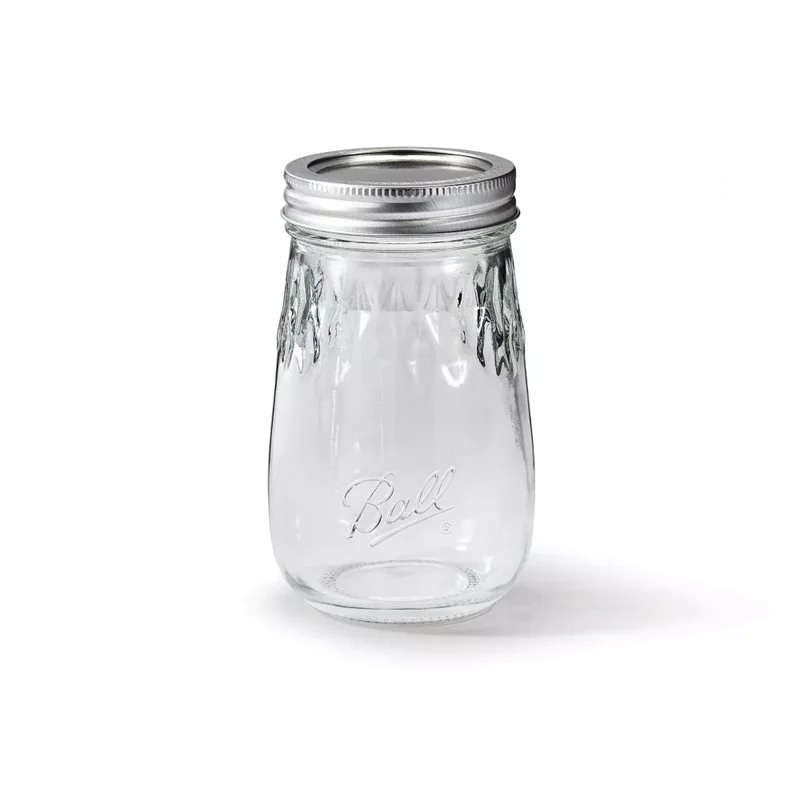 Recyclable Mason bottle mint tin transparent glass bottle baking tin food honey and jam storage tank wholesale biscuit tin