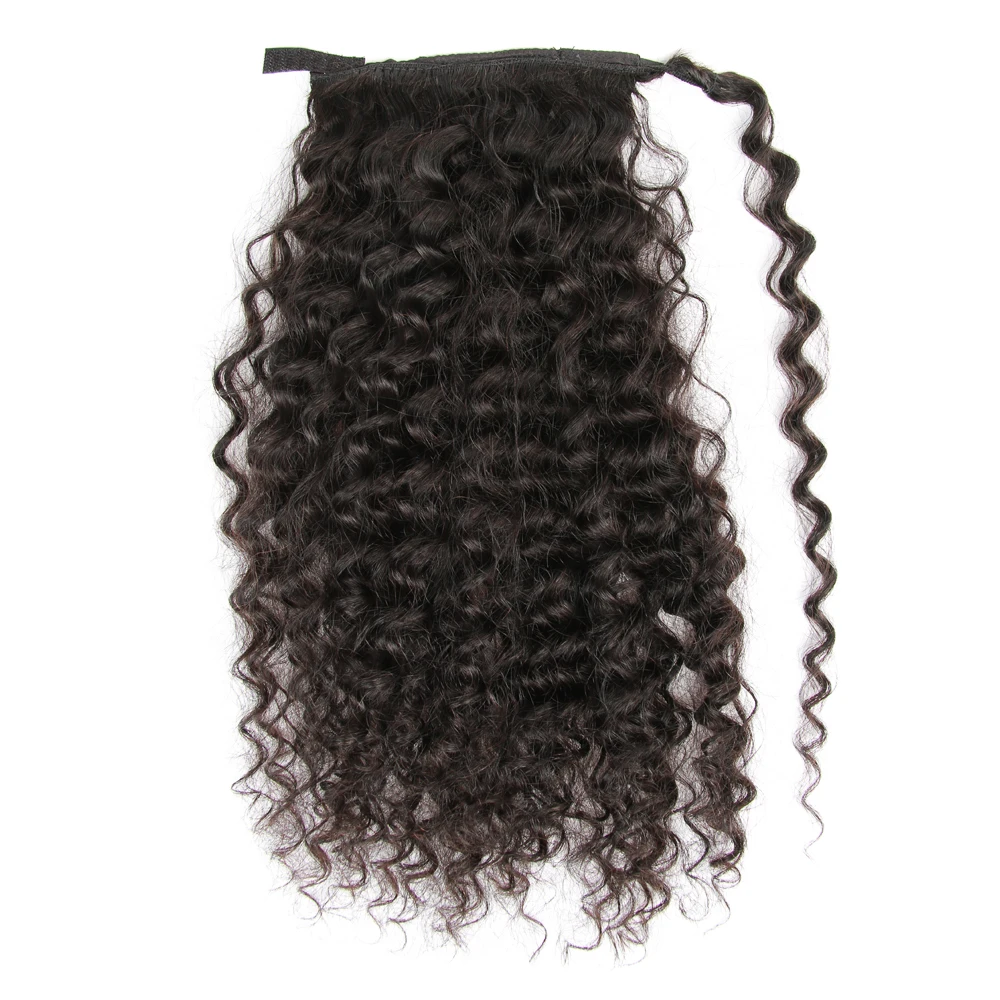 
Kinky Curly Hair Ponytail Cheap Human Hair Hair Clips 