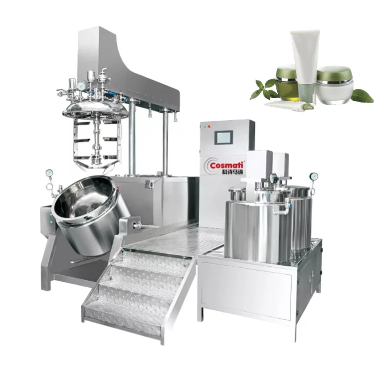 200L Cosmetic Liquid Soap Mixer Making Tank Machine Vacuum Homogenizer Emulsifiing Mixer Machine