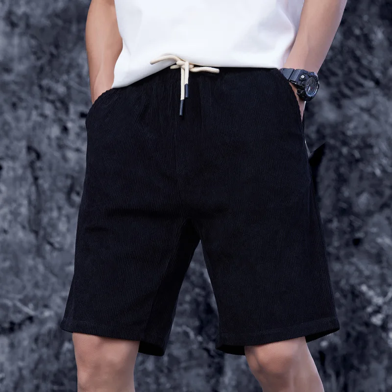 Men's Shorts Corduroy Fabric Mens Shorts WASHED Sport Summer Custom Logo Design Corduroy Knitted Cargo Plus Size OEM 0r ODM