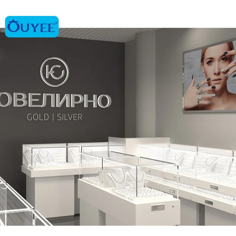  Роскошное украшение для ювелирного магазина интерьера дизайнерские приборы витрина ювелирных изделий