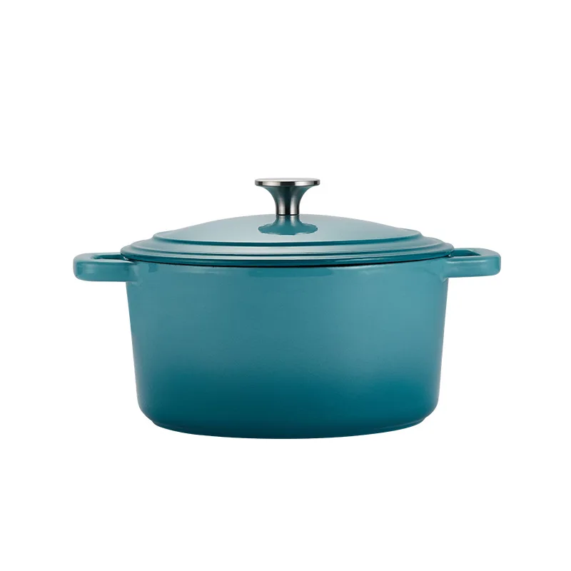 New arrival wholesale 10/24cm household cast iron enamel cooking soup stock casseroles pot dutch oven cookware with lid