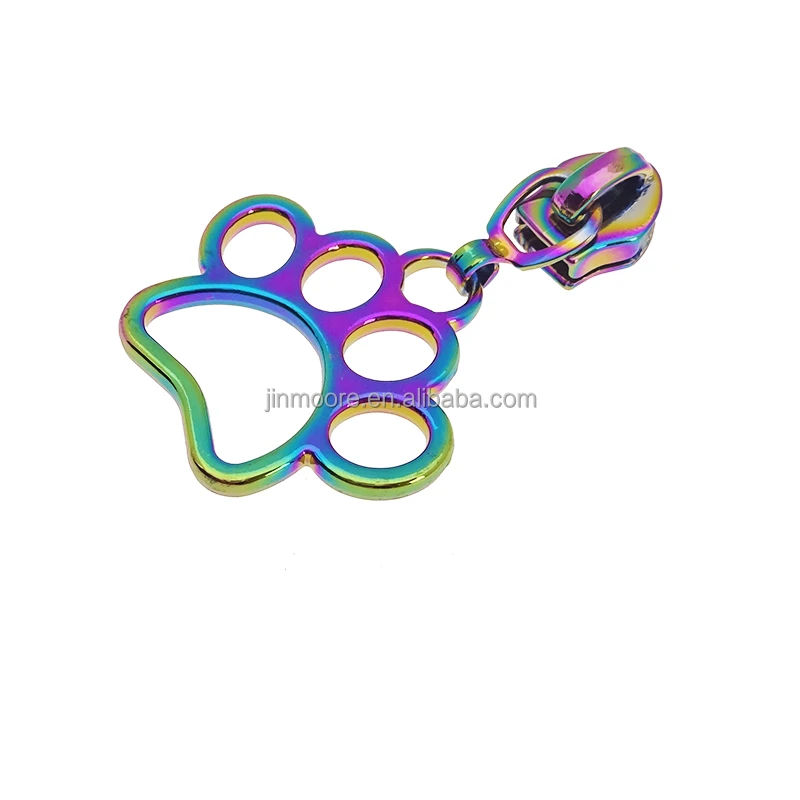 #5 Paw Print Zipper Pulls Bag Cloth Purse Zipper Yards Puller Wholesale