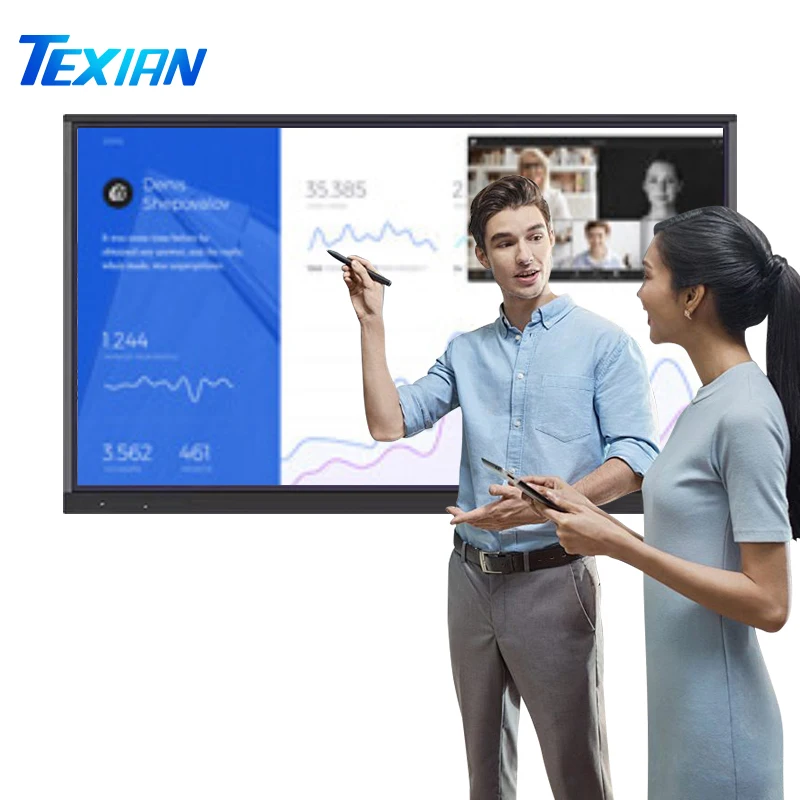 65 inch front interface digital whiteboard smart tv 4K hd display prices of teaching meeting interactive whiteboard