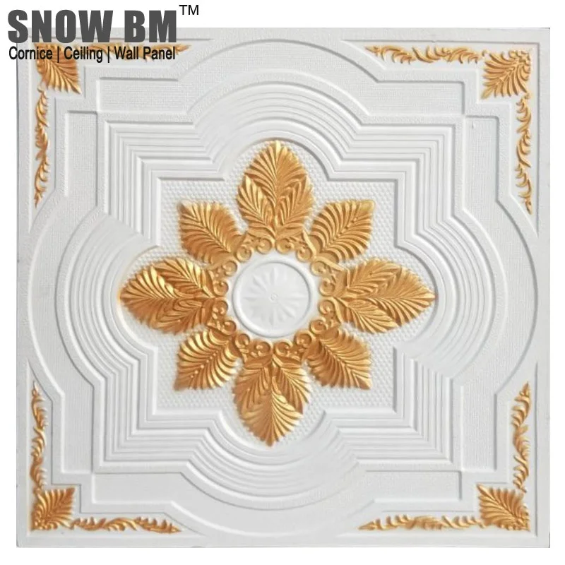 Golden Color POP Fiberglass Reinforce Perforated Gypsum Ceiling