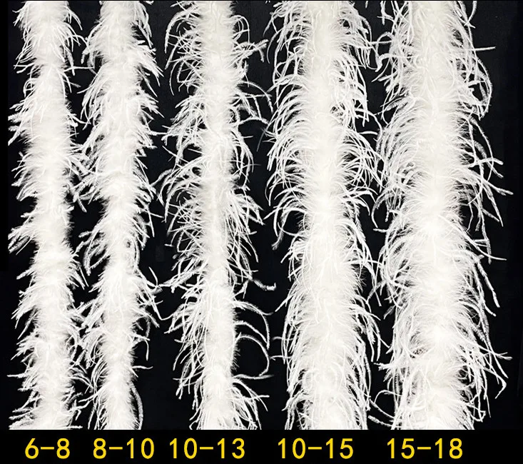 2  3 4 5  6 7 ply 8 ply Colorful ostrich feather boa feather strip neck scarf MARABOU BOA for wedding party