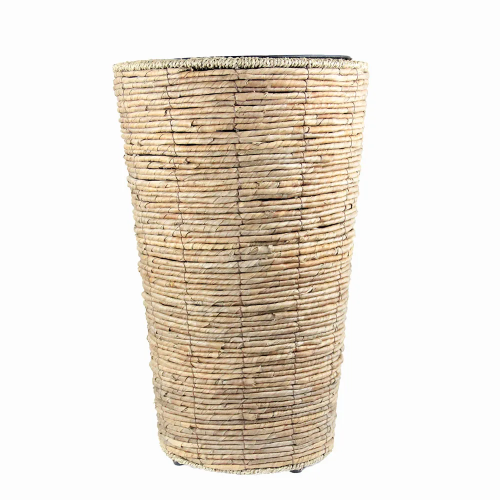 Shangfeng High Quality New Design Rotundity Handmade Woven Natural Color Banana rope and seagrass flower pot
