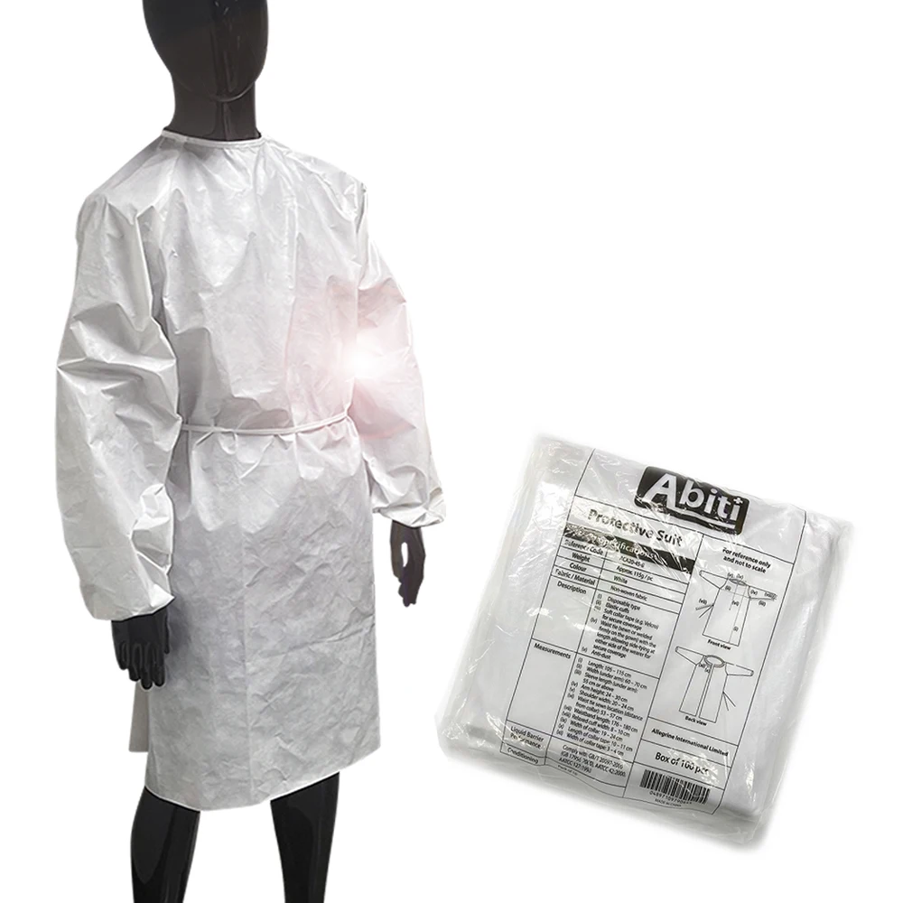 China Supplier Wholesale Non Woven Disposable Clothing Blue Aami Level 1 Gown For Adult