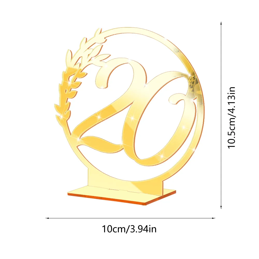 Festival Wedding Place Holder Card Acrylic Table Number Holders Gold Silver Mirror Wedding Table Number Signs