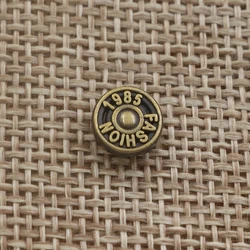 Factory wholesale custom logo 8mm alloy metal button denim rivet for jeans