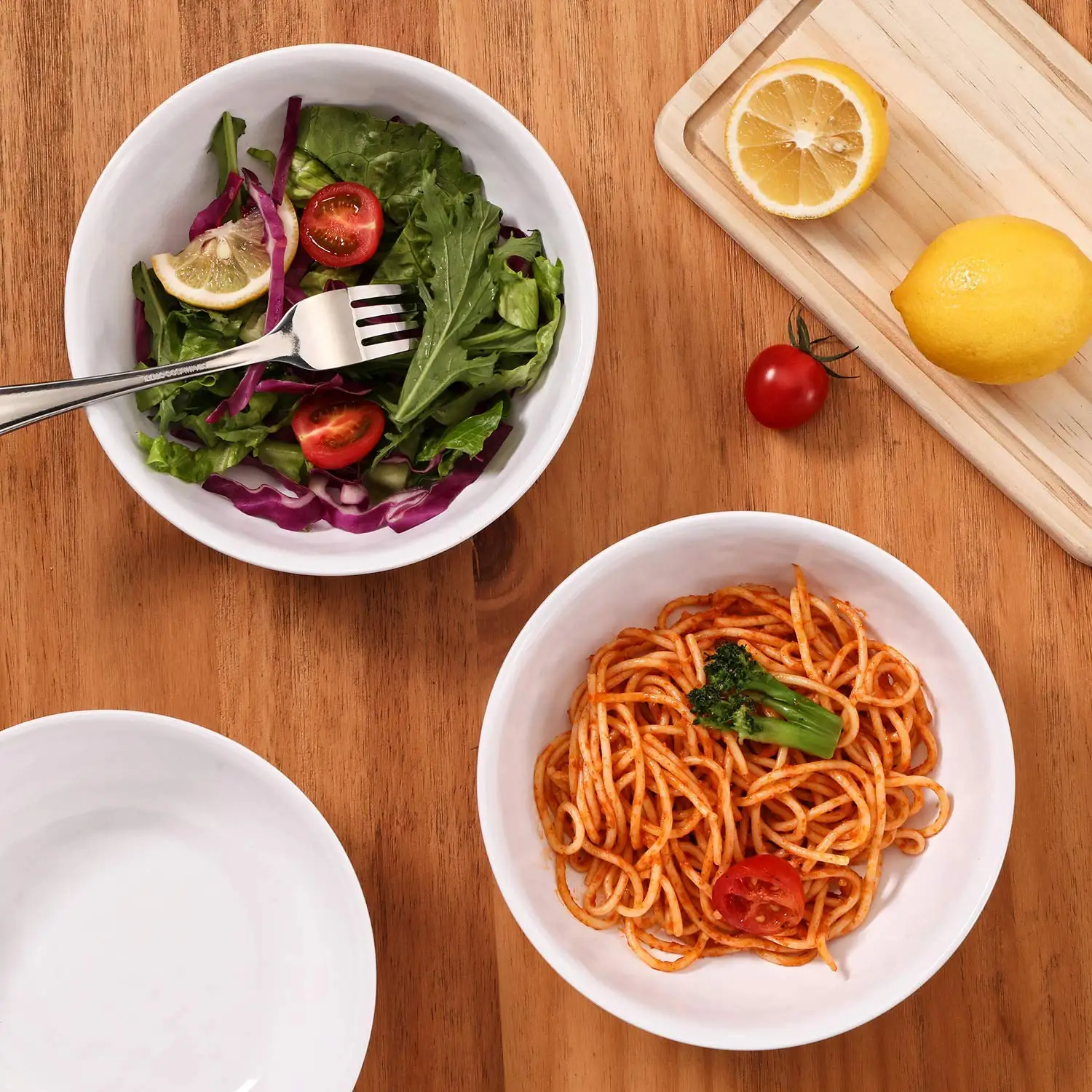 High Quality Restaurant Pure White Dinnerware Set Over Size Unbreakable Melamine Plate Dishes Set